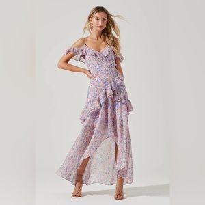 ASTR PEMBERLEY FLORAL HIGH LOW DRESS